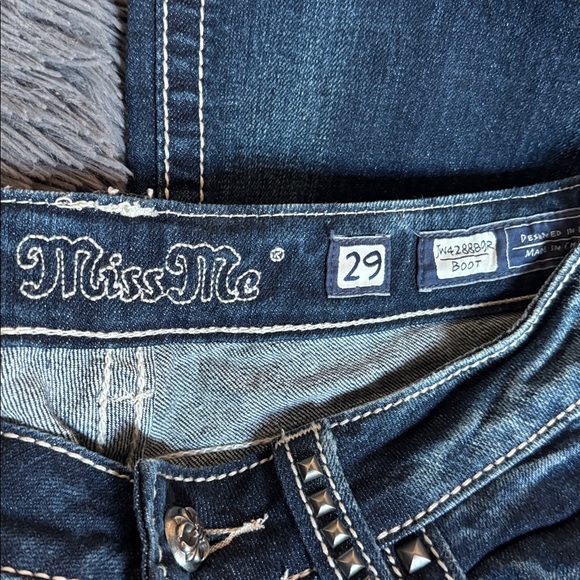 Miss Me Dark Indigo Bootcut Jeans with Embellished Back Pockets - Picture 2 of 3